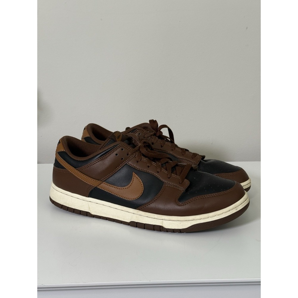 Nike Dunk Low Retro Black/Cacao Wow HF5441-004 Leather Low Top Men Sneaker SZ 12